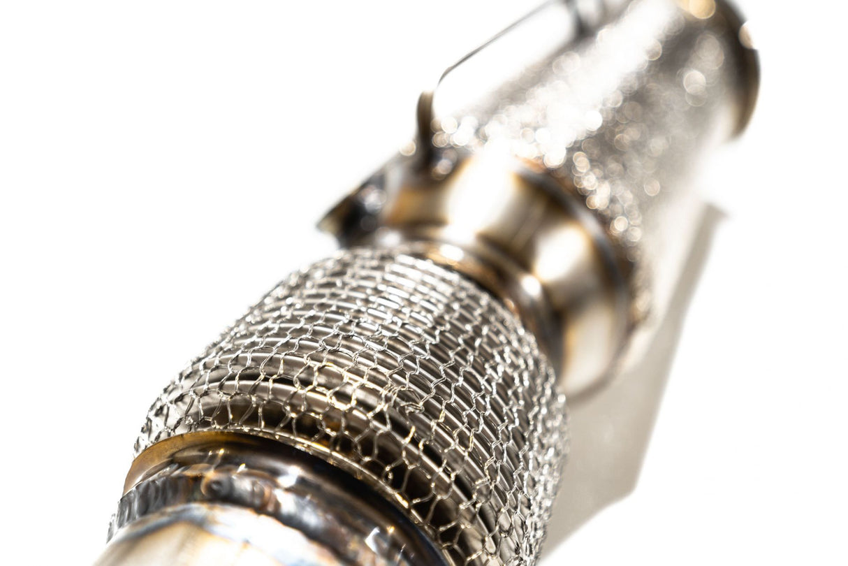 Aulitzky Exhaust | ECE Downpipe 3,54" (90mm) mit Sport-Kat | passend für BMW M140i/M240i inkl. xDrive non OPF F20 F21 F22 340PS B58