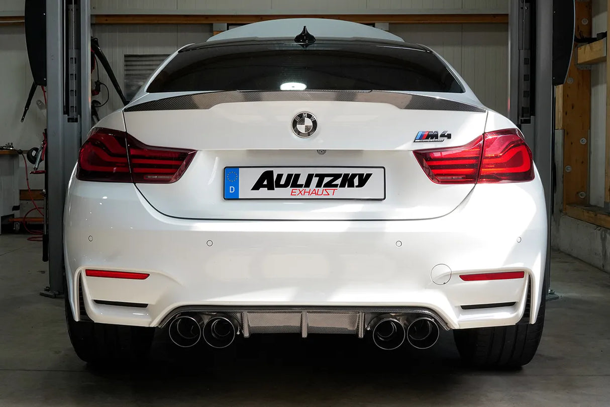 Aulitzky Exhaust | ECE Klappenabgasanlage 3" (76mm) ab Kat/OPF | BMW M3 M4 inkl. Competition/CS F80 F82 F83 S55