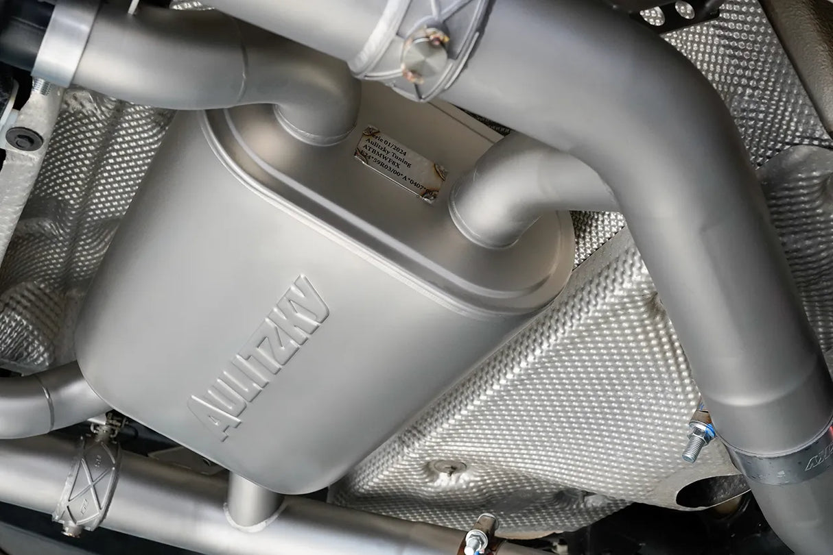 Aulitzky Exhaust | ECE Klappenabgasanlage 3" (76mm) ab Kat/OPF | BMW M3 M4 inkl. Competition/CS F80 F82 F83 S55