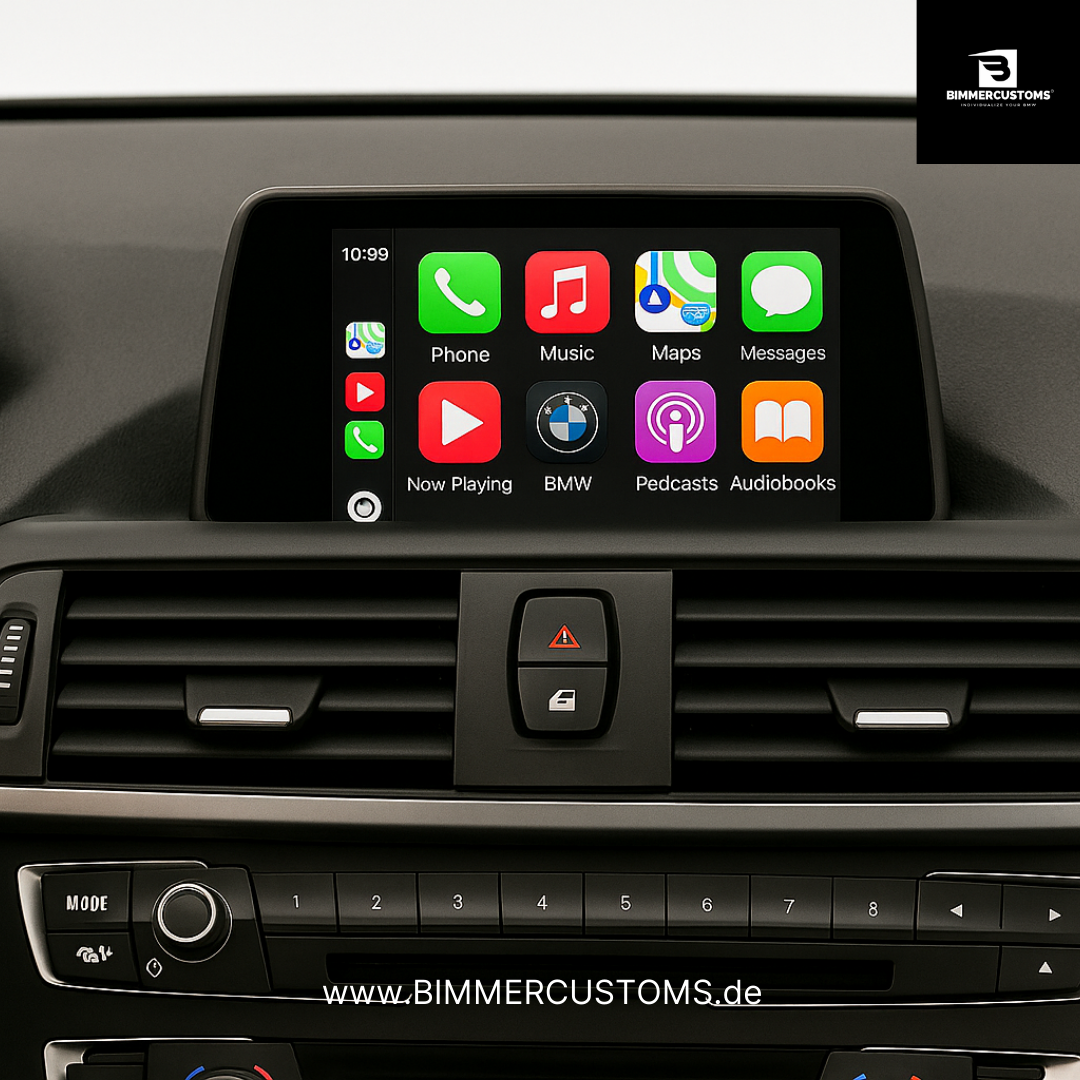 BIMMERCUSTOMS Apple CarPlay & Android Auto Box passend für BMW – Kompatibel mit CCC, CIC & NBT ID4 F20 F21 F22 F23 F30 F31 F32 F33 F36 F87 F80 F82 F83 F10