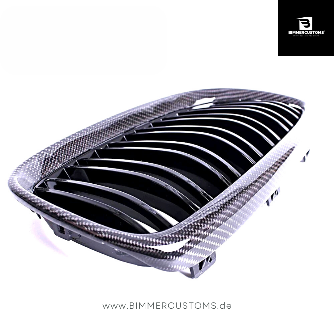 BIMMERCUSTOMS CARBON NIEREN DOPPELSTEG FRONTGRILL PASSEND FÜR BMW 3er E92 E93