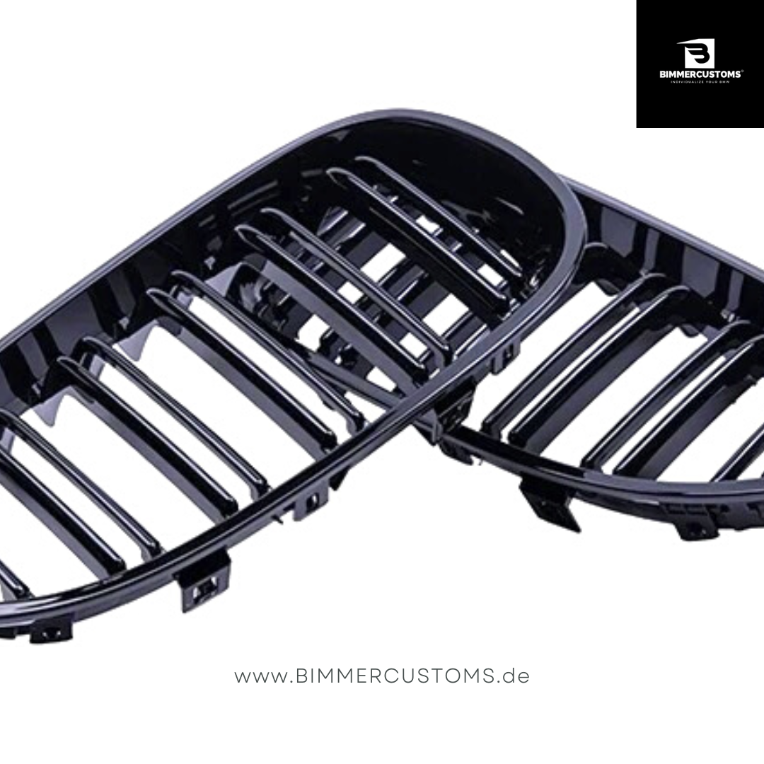 BIMMERCUSTOMS BLACK LINE DOPPELSTEG NIEREN ZIERGRILL PASSEND FÜR BMW 5er E60 E61