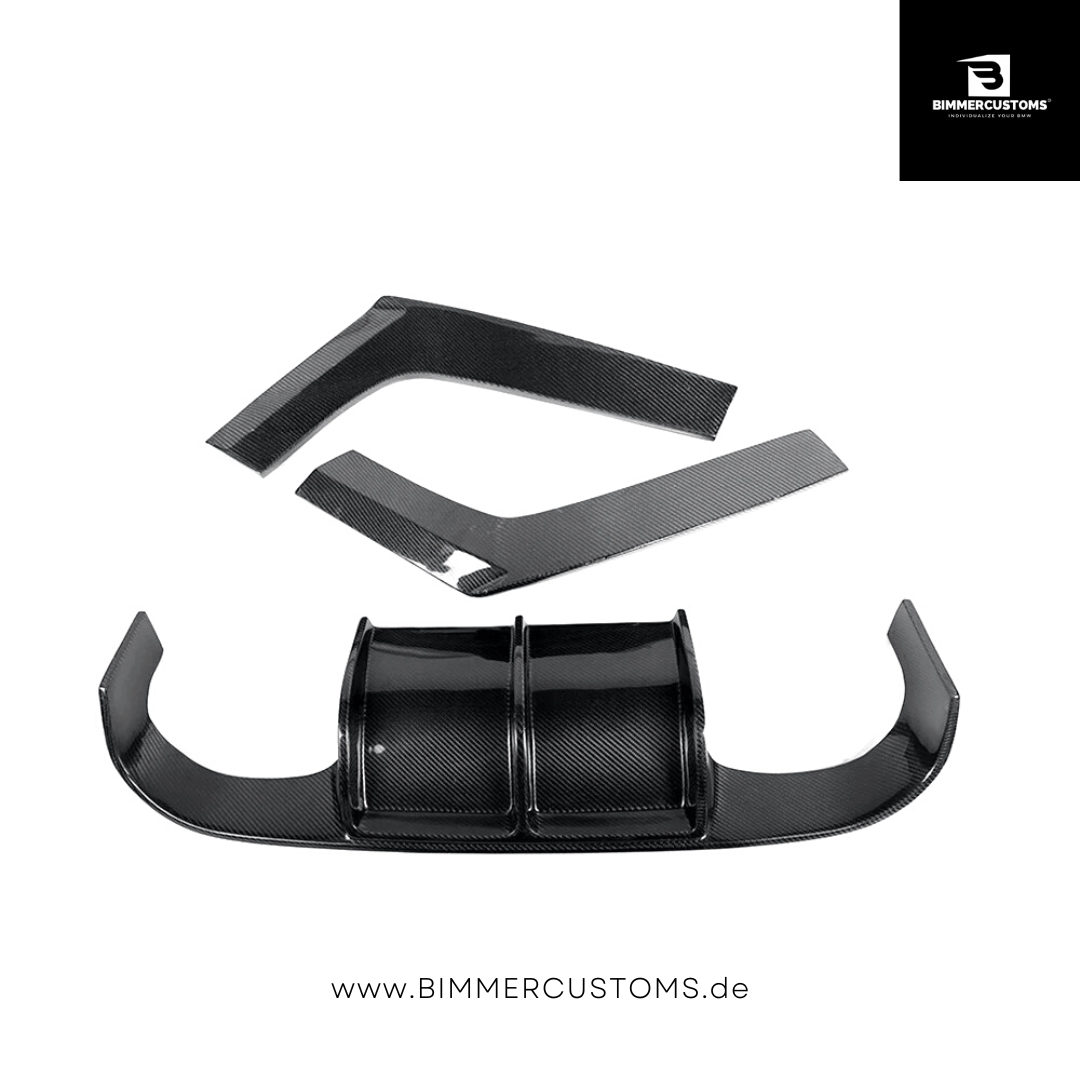 BIMMERCUSTOMS CARBON DIFFUSOR HECKEINSATZ V STYLE PASSEND FÜR BMW M3 M4 F80 F82 F83