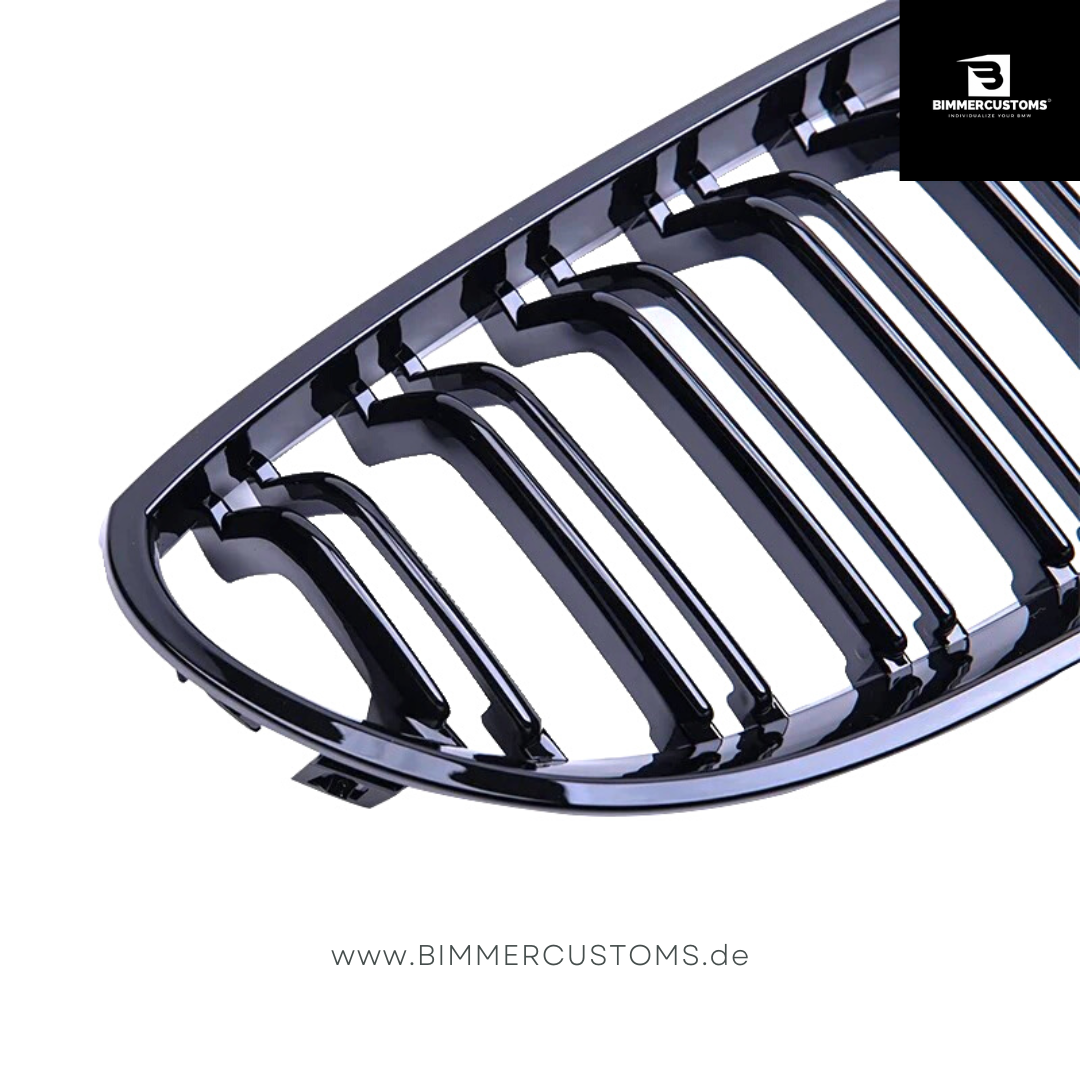 BIMMERCUSTOMS BLACK LINE DOPPELSTEG NIEREN ZIERGRILL PASSEND FÜR BMW 5er E60 E61