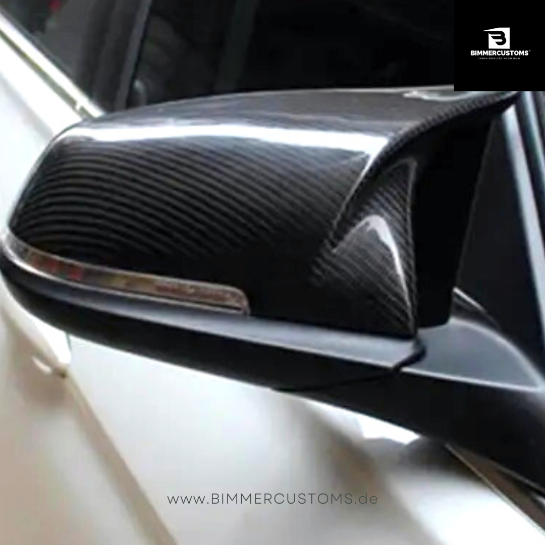 BIMMERCUSTOMS ECHT CARBON SPIEGEL KAPPEN PASSEND FÜR BMW 1er 2er 3er 4er F20 F21 F22 F30 F31 F32 F36