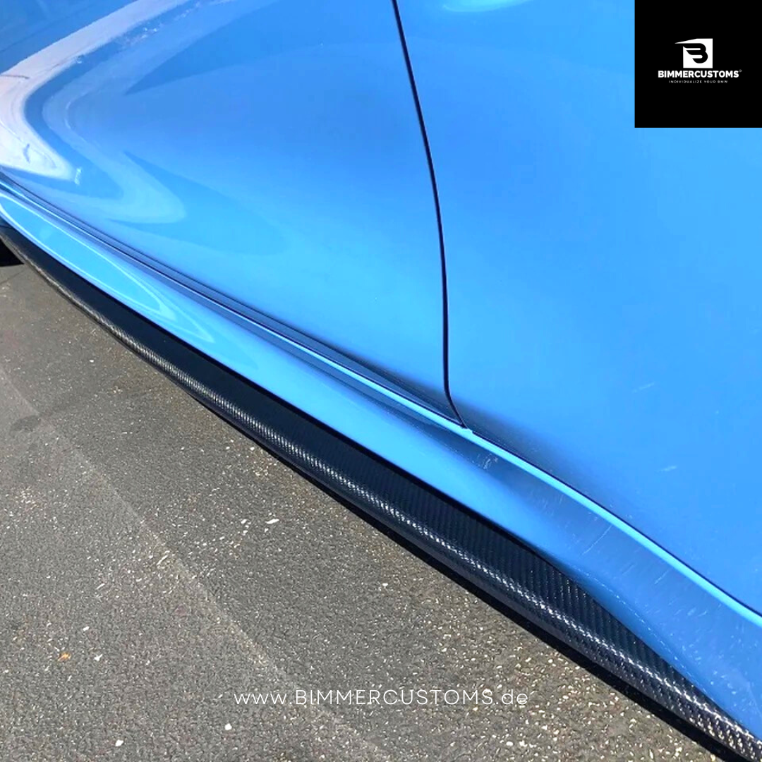 BIMMERCUSTOMS CARBON SEITENSCHWELLER ANSATZ 3D STYLE PASSEND FÜR BMW M4 F82