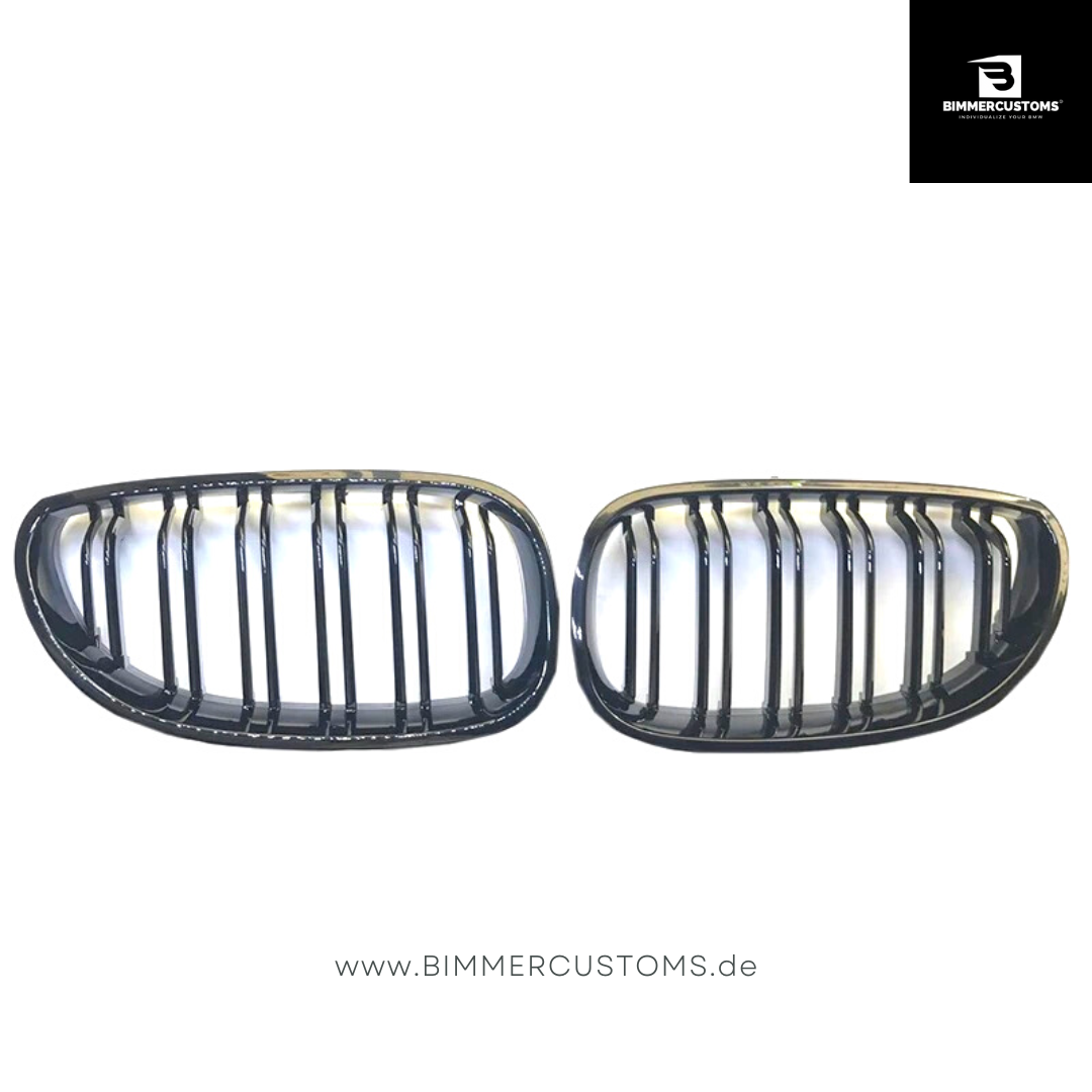 BIMMERCUSTOMS BLACK LINE DOPPELSTEG NIEREN ZIERGRILL PASSEND FÜR BMW 5er E60 E61