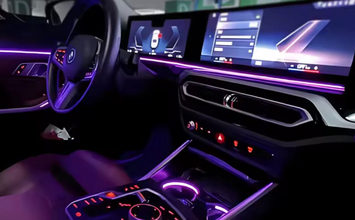 Ambientebeleuchtung Erweiterung Nachrüstung für BMW Modelle mit Curved Display – Plug & Play 2er 3er 4er 5er 7er M2 M3 M4 X5 X6 G42 G20 G21 G87 G80 G81 G82 G83 G60 G70 G05 G06 G07