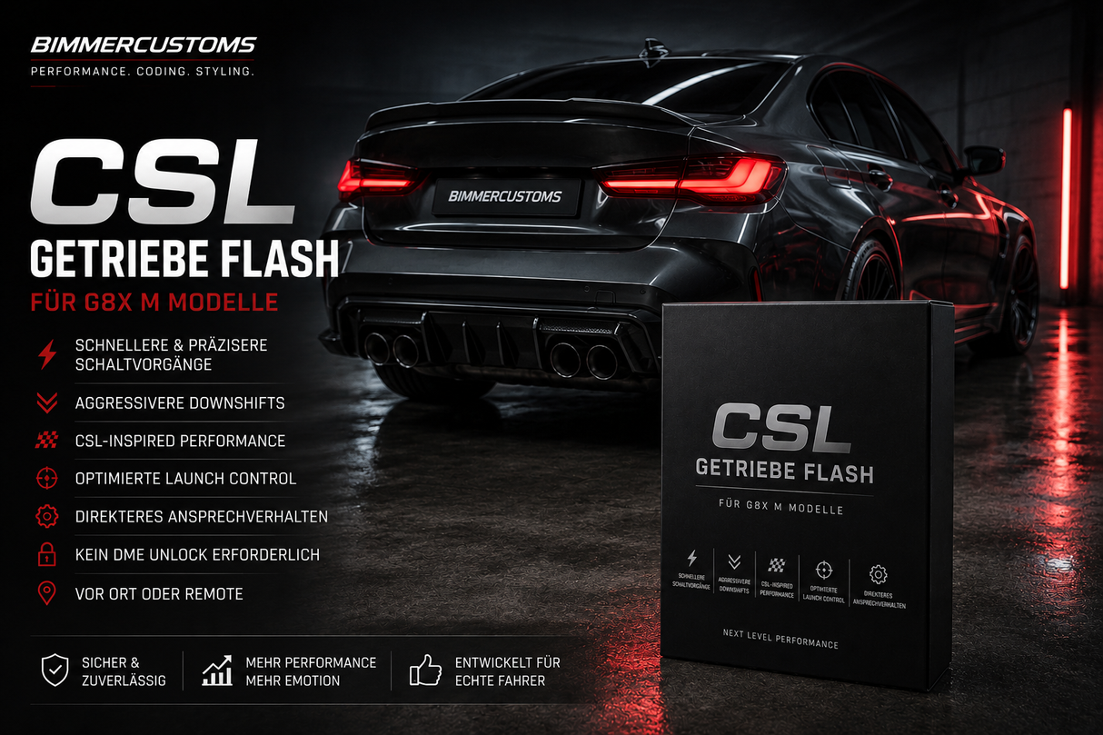 BIMMERCUSTOMSCSL Getriebe Flash für BMW G8X M Modelle M2 M3 M4 G87 G80 G81 G82 G83