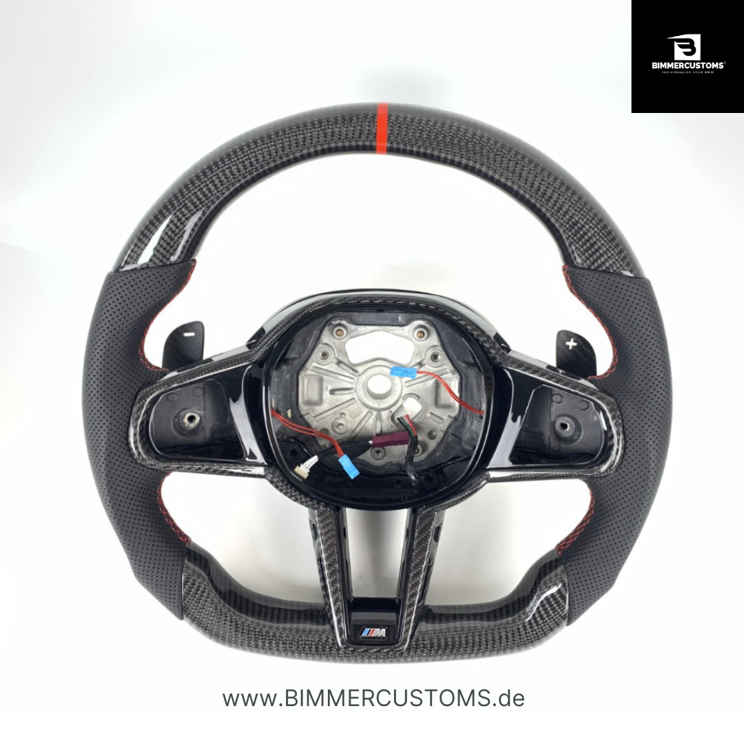 CARBON LEDER ALCANTARA LENKRAD PASSEND FÜR BMW M2 M3 M4 G87 G80 G81 G82 G83 G20 G21 F40