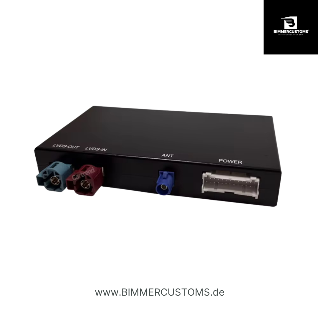 BIMMERCUSTOMS Apple CarPlay & Android Auto Box passend für BMW – Kompatibel mit CCC, CIC & NBT ID4 F20 F21 F22 F23 F30 F31 F32 F33 F36 F87 F80 F82 F83 F10